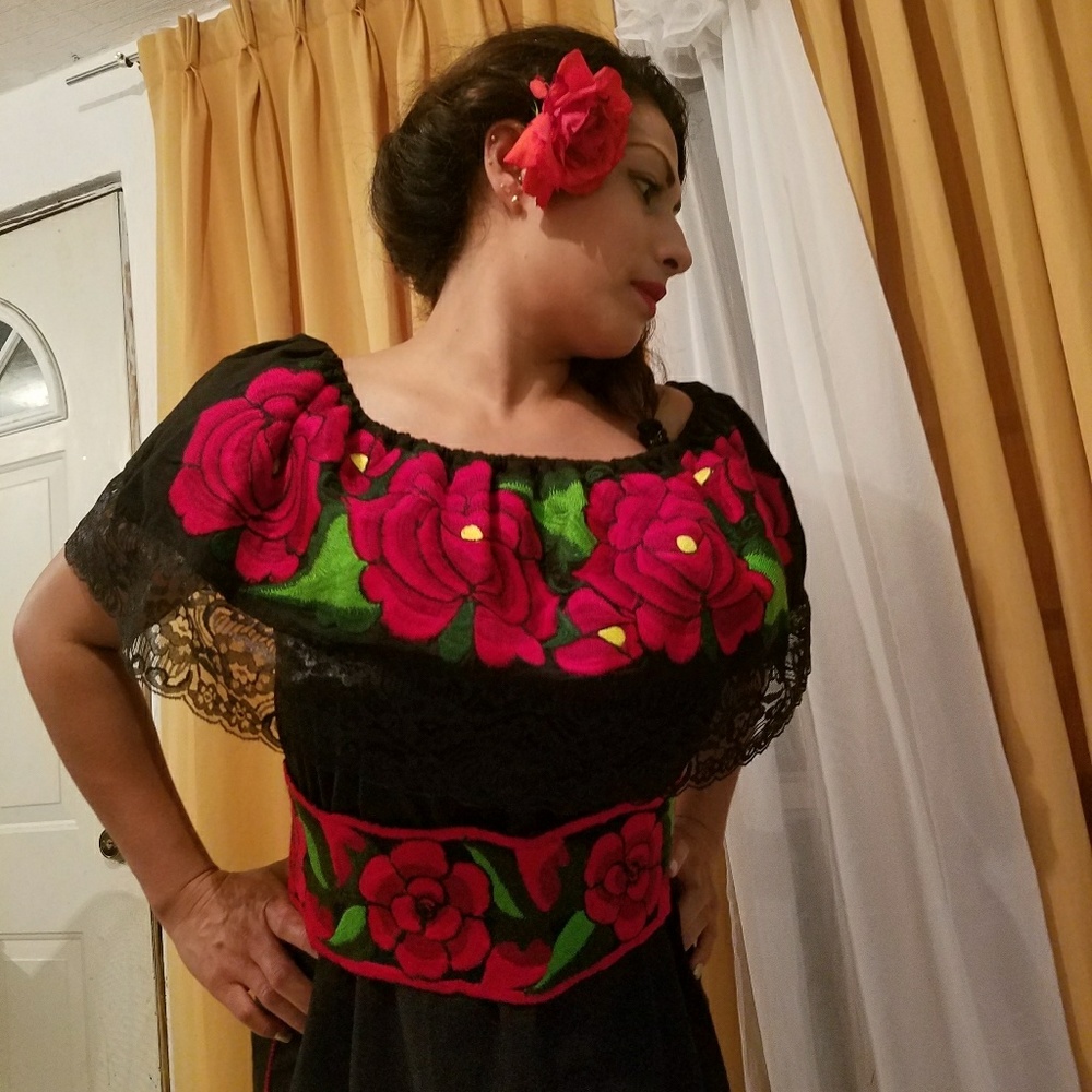 SOLD* Mexican Embroidered Dress_Belt CRAZY SALE! - Picture 4 of 8
